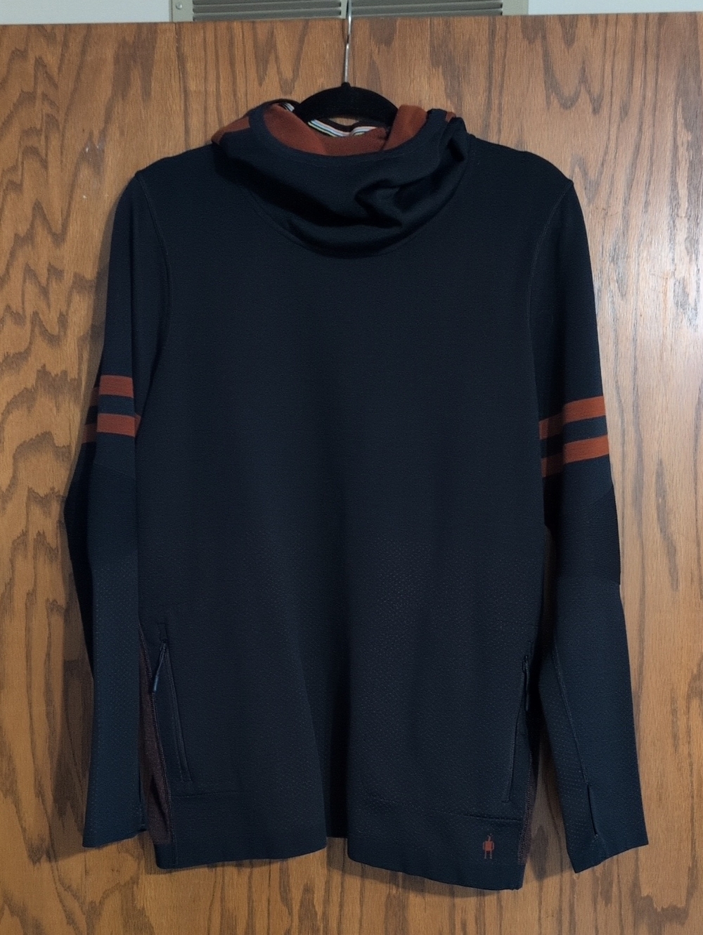Smartwool Hoodie Sweater with Rust Accent